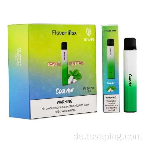 Maschenspulen -Enteignung Vape Jsvape max 2500 Puffs
